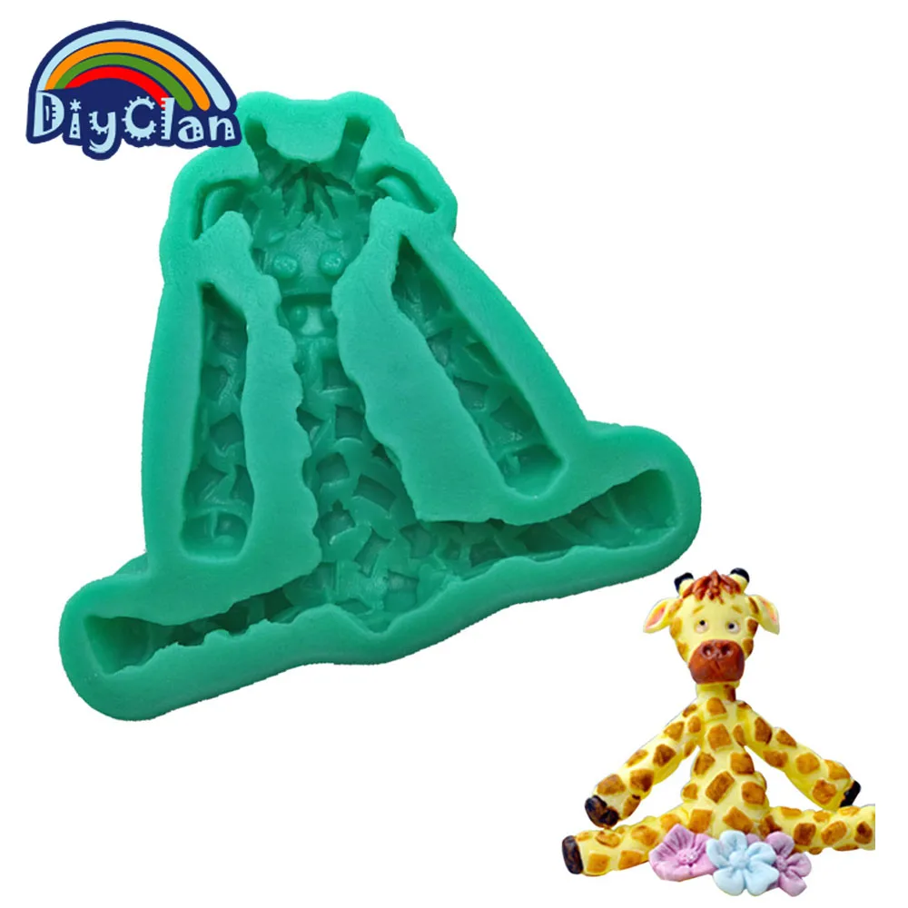 Lion elephant giraffe silicone cookies mold for cake decorating easter bunny mould rabbit handmade chocolate mold F0651TZ35