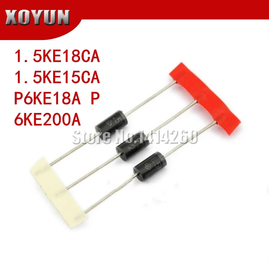 20pcs/lot 1.5KE18CA 1.5KE15CA P6KE18A P6KE200A DO-27 TVS diode
