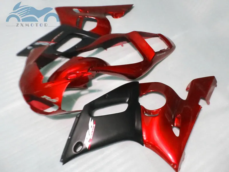 Custom as you need motorcycle fairings kit for YAMAHA R6 YZFR6 1998-2002 YZF R6 98-02 sports racing body fairing red black EB65