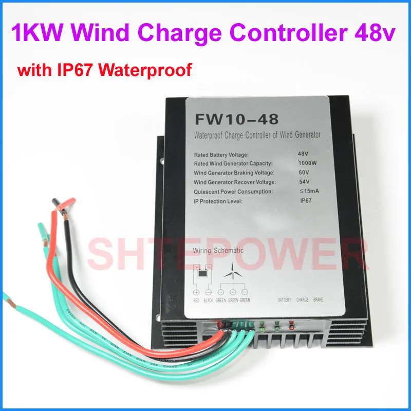 1000W wind turbine charge controller 24V/48V optional, waterproof wind turbine regulator factory price