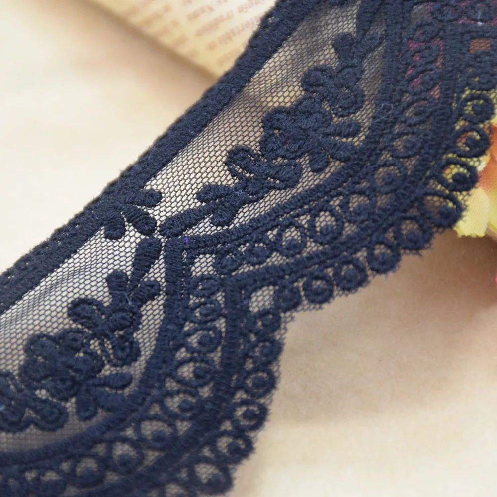 5cm 2 Colors Cotton Embroided Lace Ribbon Guipure Trim Fabric DIY Sewing Accessories Supplies African French Lace Applique#3545