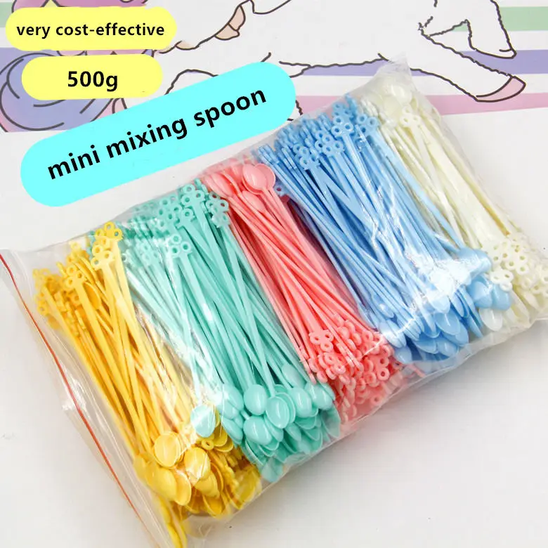 500g Mixing Spoon Clear/Fluffy Slime Box Popular Kids Food Play Toys For Children Charms Clay DIY Kit Accessories