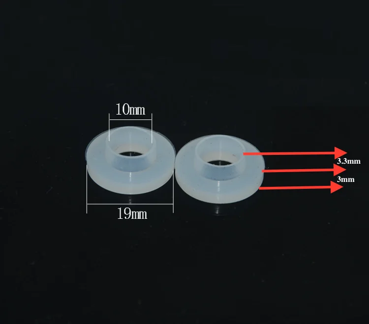 10x podkładka silikonowa ramię wybrzuszenie uszczelnienie kołnierza uszczelki Spacer dla Downspout Downpipe kran OD19mm ID 10mm 19mm x 10mm x 3mm