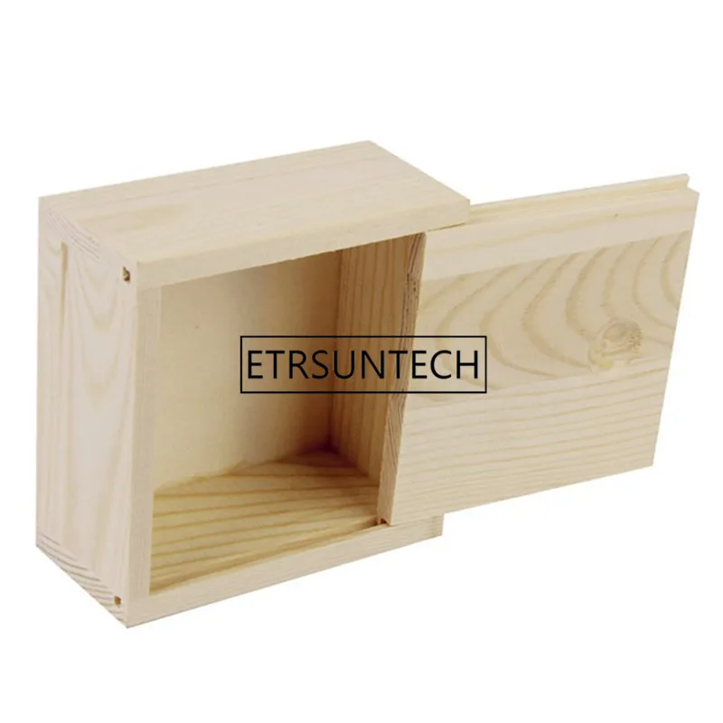 100pcs/lot Wood Handmade soap Box Wooden Packing Box Jewelry Storage Boxes 8.5*8.5*4cm