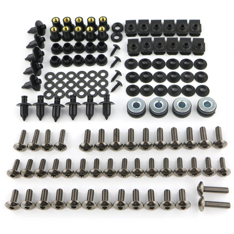 Passend für Suzuki GSXR 1000 GSX-R1000 2001–2018 GSX-S1000F 2015–2018, komplettes Vollverkleidungsschrauben-Set, Karosserie-Abdeckungsschrauben