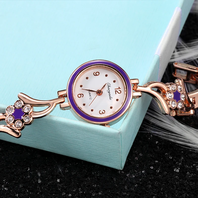 Fashion Rose Gold And Silver Women Wrist Watch Luxury Diamond Ladies Watch Women Bracelet Women's Watches clock reloj mujer