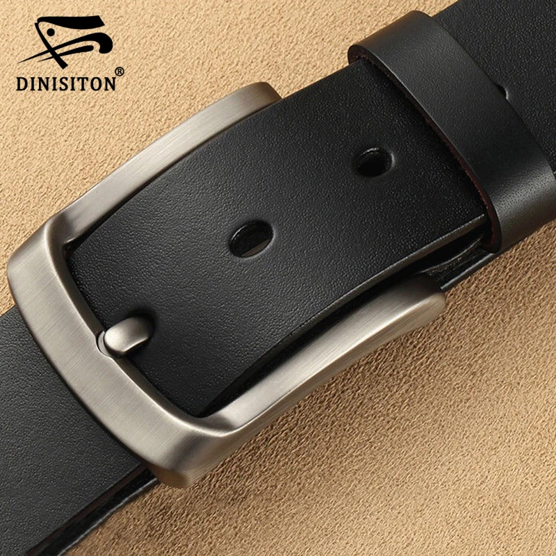 DINISIBOU- Ceinture en cuir véritable pour homme, accessoire de marque de luxe, de haute qualité, en peau de vache