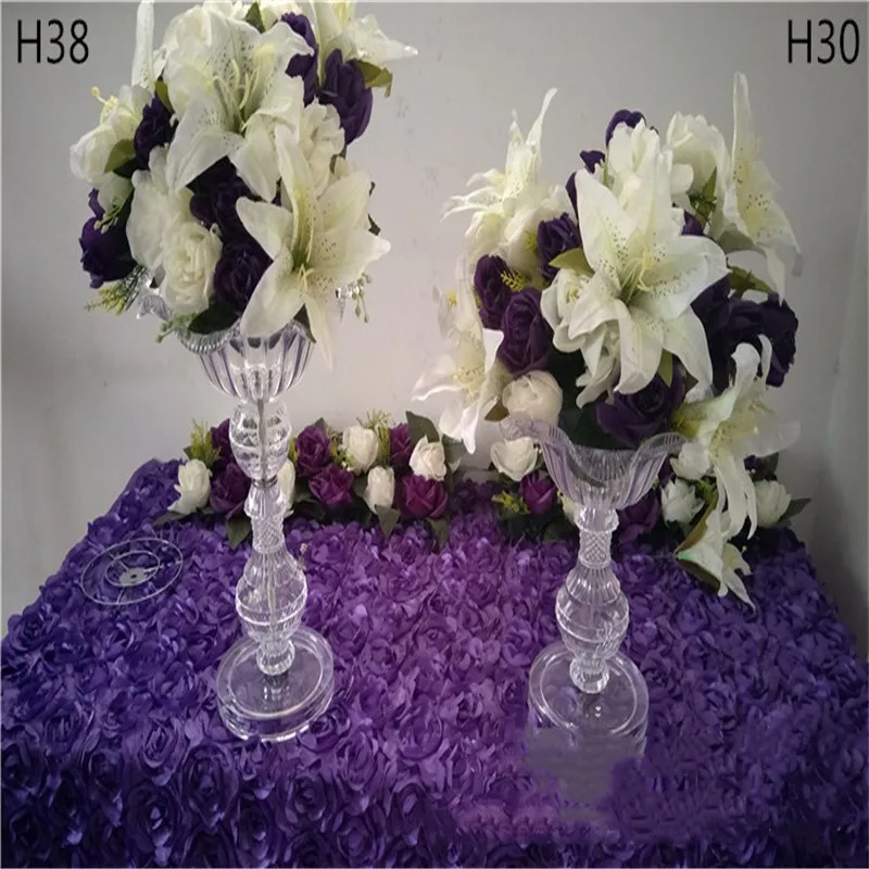 

Wedding props Stage layout Crystal lamp road guide Transparent acrylic flower bowl fruit plate Invisible flower stand