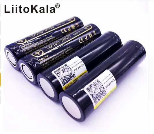 LiitoKala-batería recargable de iones de litio para linterna, pila recargable de ion de litio de 3,7 V, 18650 mAh, Lii-26A