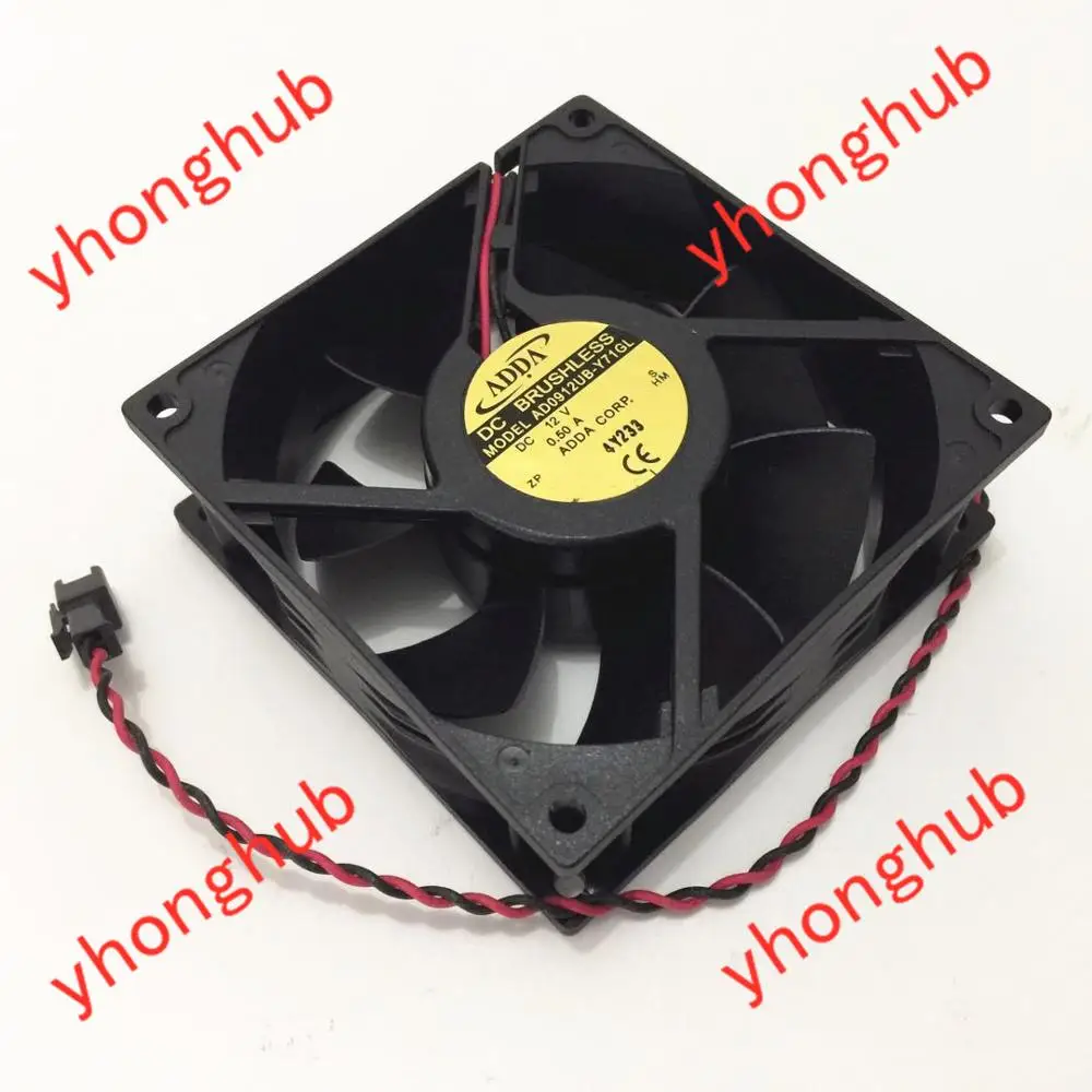 ADDA AD0912UB-Y71GL DC 12V 0.64A 2-Wire 90x90x32mm Server Cooling Fan