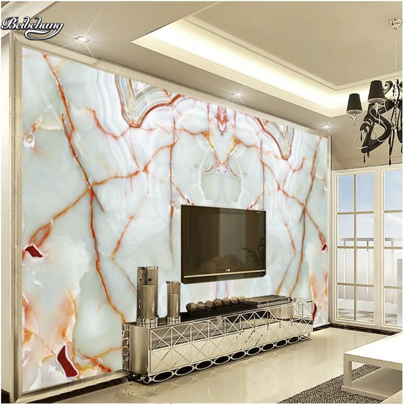 

beibehang Marble Wall Tile Frescoes Jade Stone Car Background Walls Zenith Customized Mural Nonwovens Wallpaper papel de parede