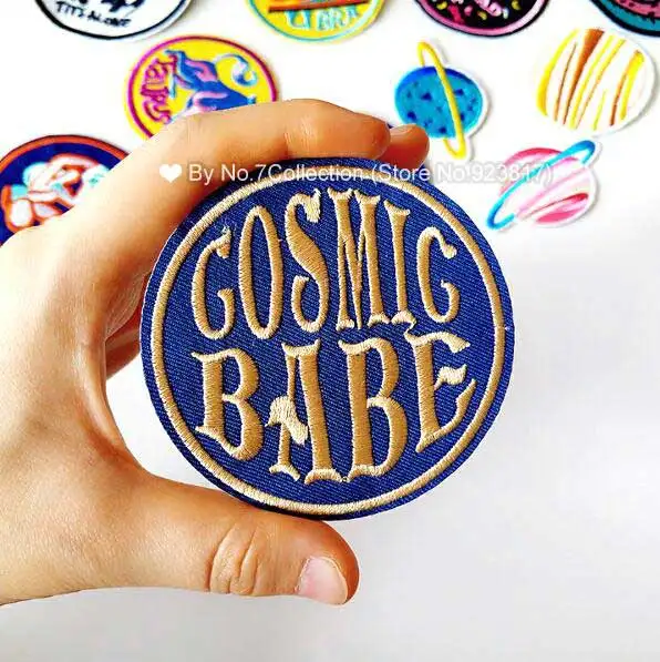 1Pcs Embroidered Patch Cosmic Babe for Clothing Iron Sewing Applique Shoes Bags Stickers Badge DIY Patch for Jeans Jackets