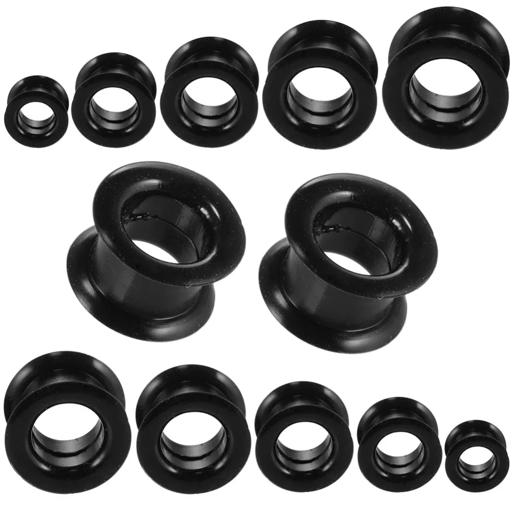 

2Pcs/lot Hollow Ear Flesh Tunnel and Plugs Expander Piercings Mixed Size Hollow Ear Gauges Stretcher Body Fashion Jewelry