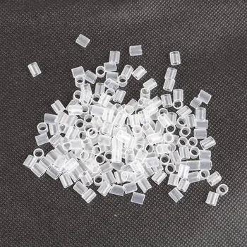 1000pcs/bag Heat Shrink Micro Links Black Shrinkable Tubes Hair Beads Clear Adhesive Shrinkies Glue Lined Tubes for hair extensi