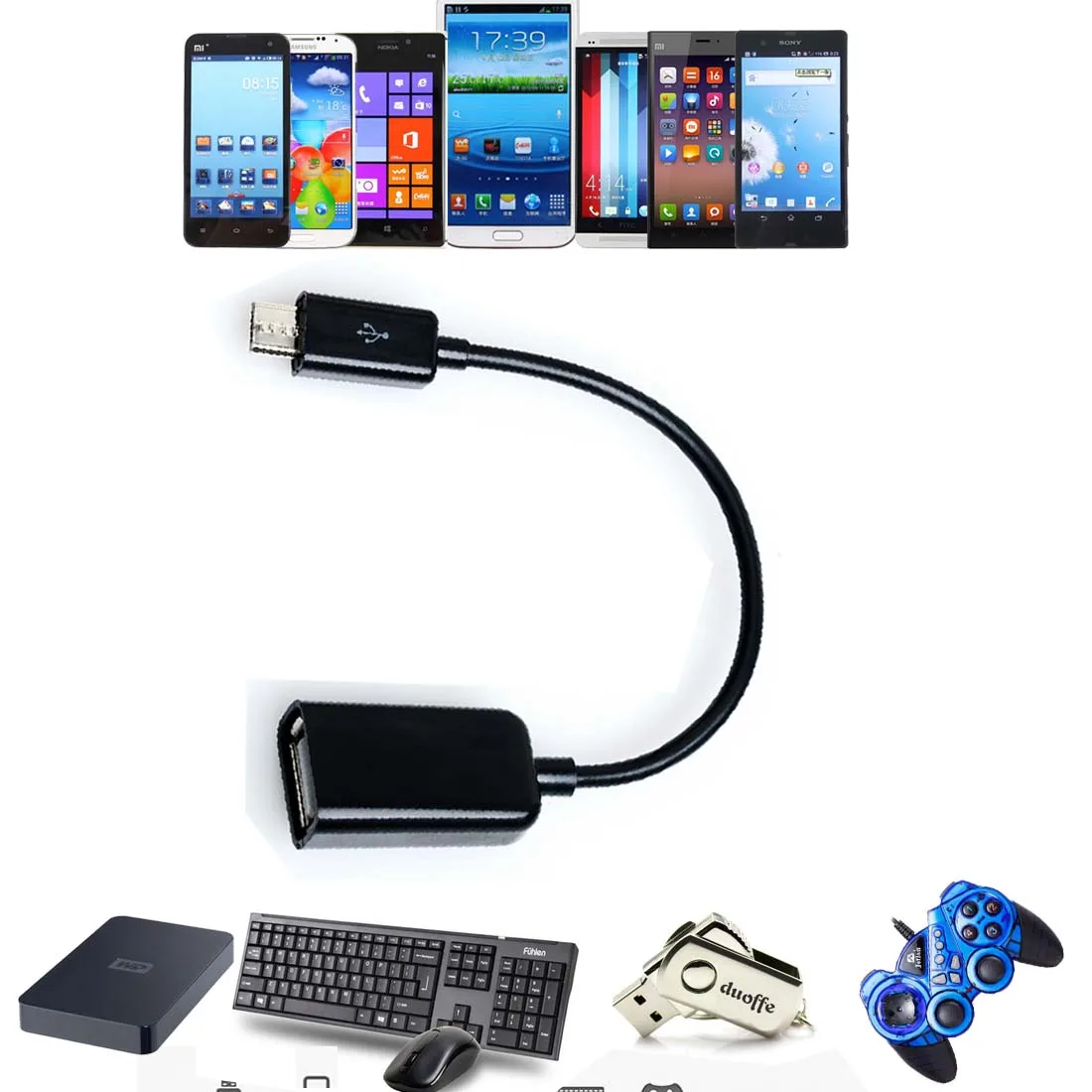 Micro USB  OTG Adaptor Adapter Cable For Velocity Micro Cruz Tablet eReader Tablet Android USB 2.0 OTG Adapter