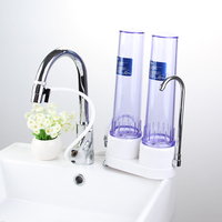 Countertop Dual Stage Water Purifier/Water Dispenser/Kitchen Water Treatment+Ceramic combined Carbon block,KDF&Calcium Sulfite