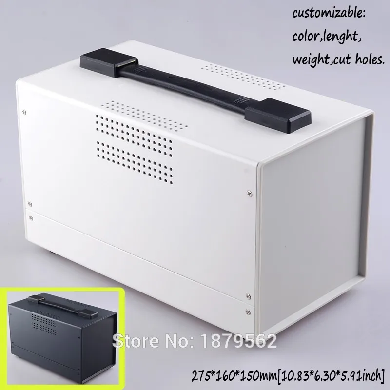 

[2 colors] One pcs 275*160*150mm housing DIY electrical junction box with handle PLC iron switch project box [40006(W275+BTS)]