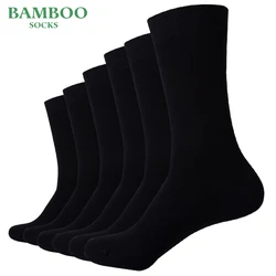 Match-Up Hommes Bambou Noir Chaussettes Respirant Anti-Bactérien Haute Qualité Garantie D'affaires Chaussettes (6 Paires/lot)