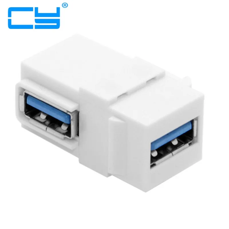 90 Graus Direito Angular USB 3.0 Uma Femea parágrafo uma extensão Feminino Acoplador Adaptador Keystone Jack Placa De Parede pará paine