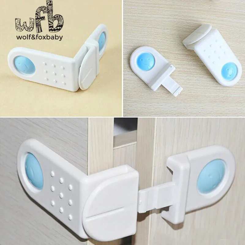 

Retail 6pcs/pack Cabinet Door Drawers Refrigerator Toilet Safety Plastic Lock For Child Kid baby safety right-angle