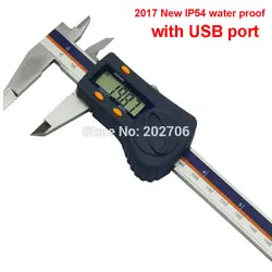 0-150mm 6inch  IP54 water proof digital caliper electronic vernier caliper with USB port digital Schieber caliper measure guage