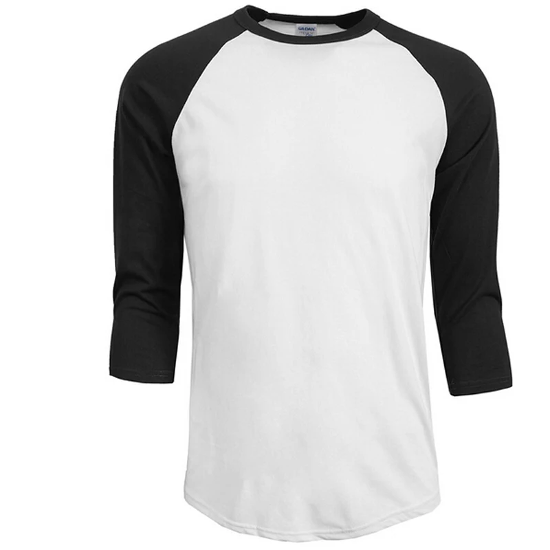 New Fashion T Shirt Men Design O-Neck T-shirt Men\'s Casual 100% Cotton 3/4 Sleeve Tshirt Hot Sale Raglan Jersey Shirt Man Tops