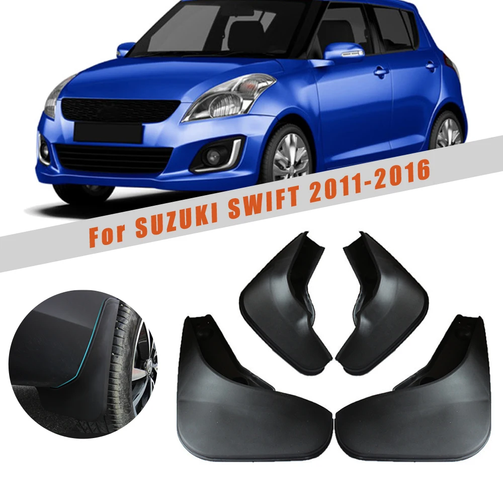 Car Mud Flaps For Suzuki Swift 2007 -2010/2011-2016 Fender Splash Guards Auto Mudflaps Mudguards Accessories