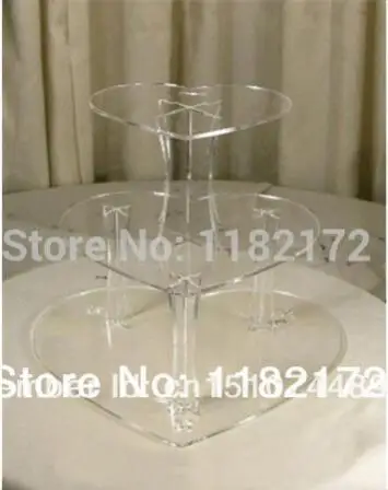 

Free shipping 3 Tier unique Ruffles clear Layout Beautiful grace Acrylic Cupcake Stand Party / Wedding / Festival Supplies