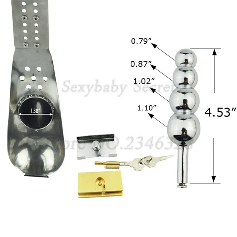 Lockable Stainless Steel Male Underwear Chastity Belt with Anal Plug,Cock Cage,Chastity Device,Penis Sleeve,Sex Toys For Man