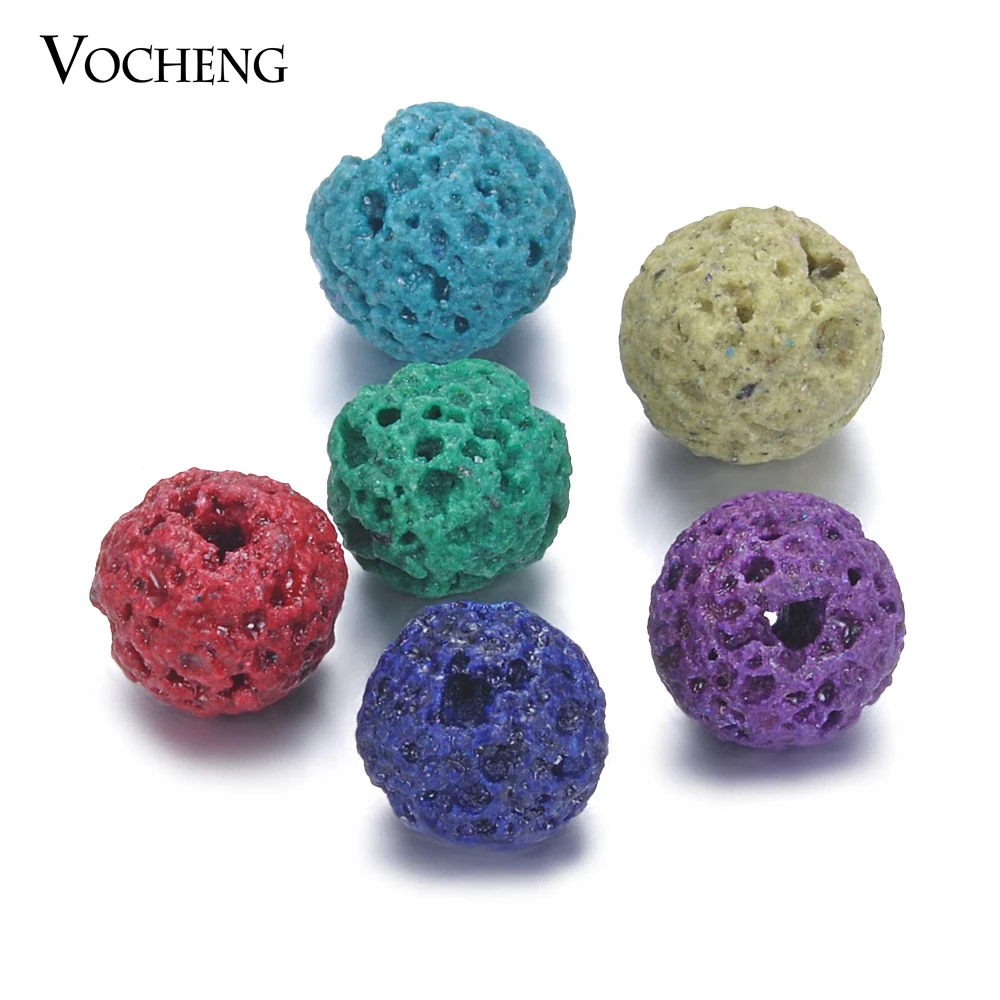 50pcs/lot Mix Colors Aromatherapy Ball 6mm Essential Oil Diffuser Perfume Balls Natural Stone for Pearl Locket VA-532