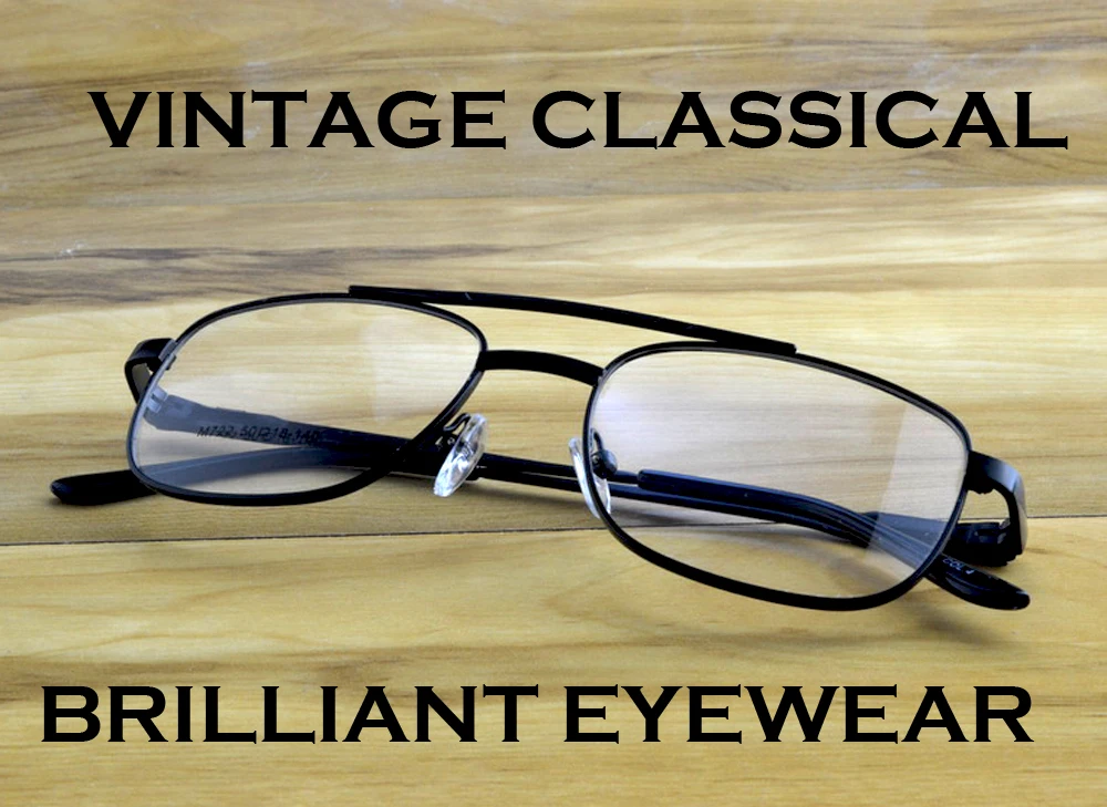 Progressive Multifocal Reading Glasses Designer pilot double bridge spring hinge See Near And Far TOP 0 ADD +1 To +4