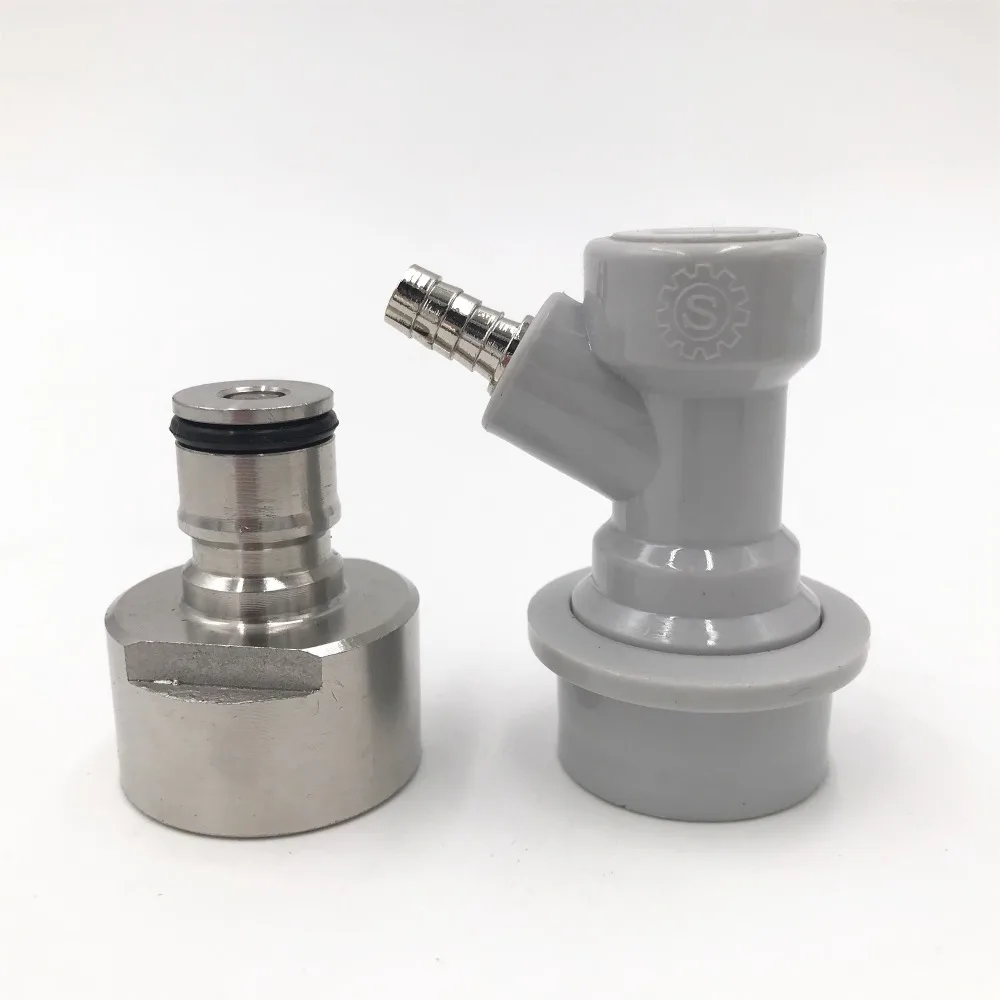 

Stainless carbonator Cap & Corney Corny cornelius keg - Gas Ball Lock Disconnect - 1/4"Barb