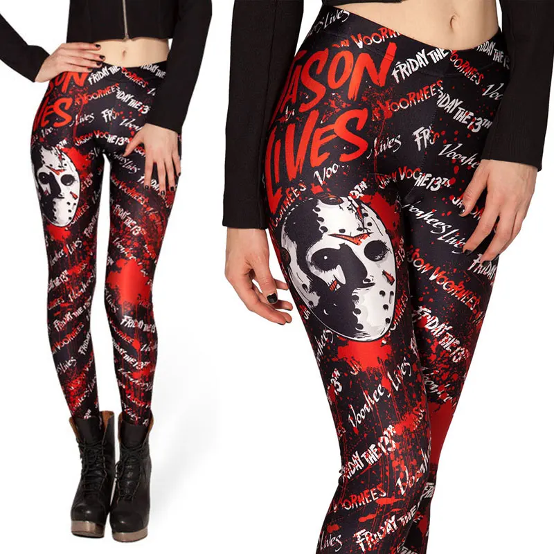 Legging imprimé tête de mort pour femme, pantalon fitness, jegging, mode femme