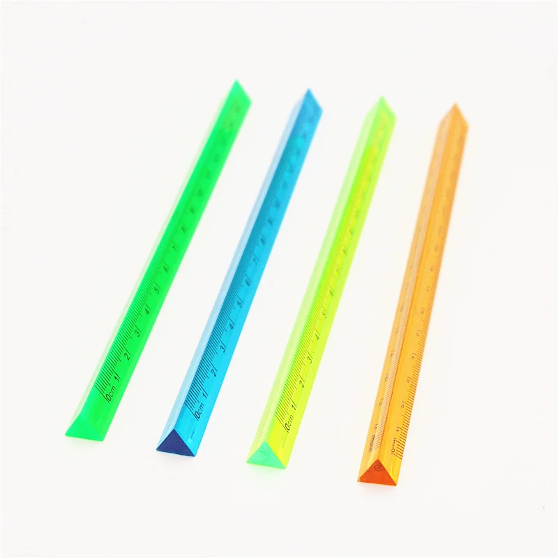 Prismatic straight ruler new triangular column ruler Student painting geometry school supplies