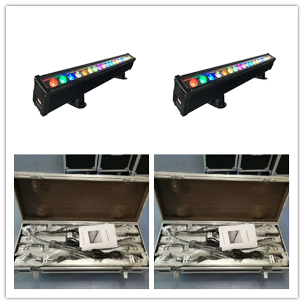 

8 pcs with flightcase professional led pixel wall washer 18x3W RGB 3in1 DMX matrix rgb bar linear led wall washer light outdoor