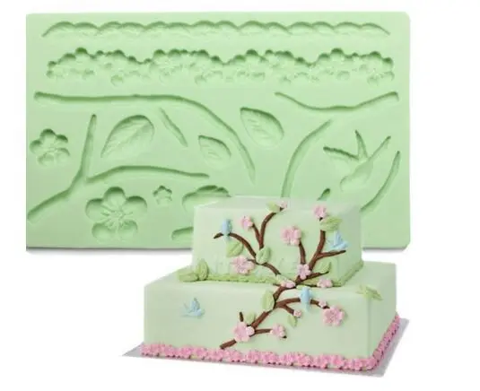 

Fondant and Gum Paste Silicone Mold Nature Plum Flower Bloosom Cake Decorating Mould