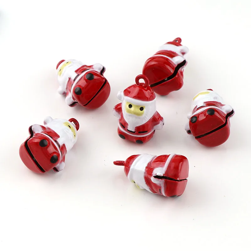 Mix 2PC Santa Claus Jingle Bells Loose Beads Festival PartyDecoration/Christmas TreeDecorations/Pet Bell/DIY Crafts Accessories