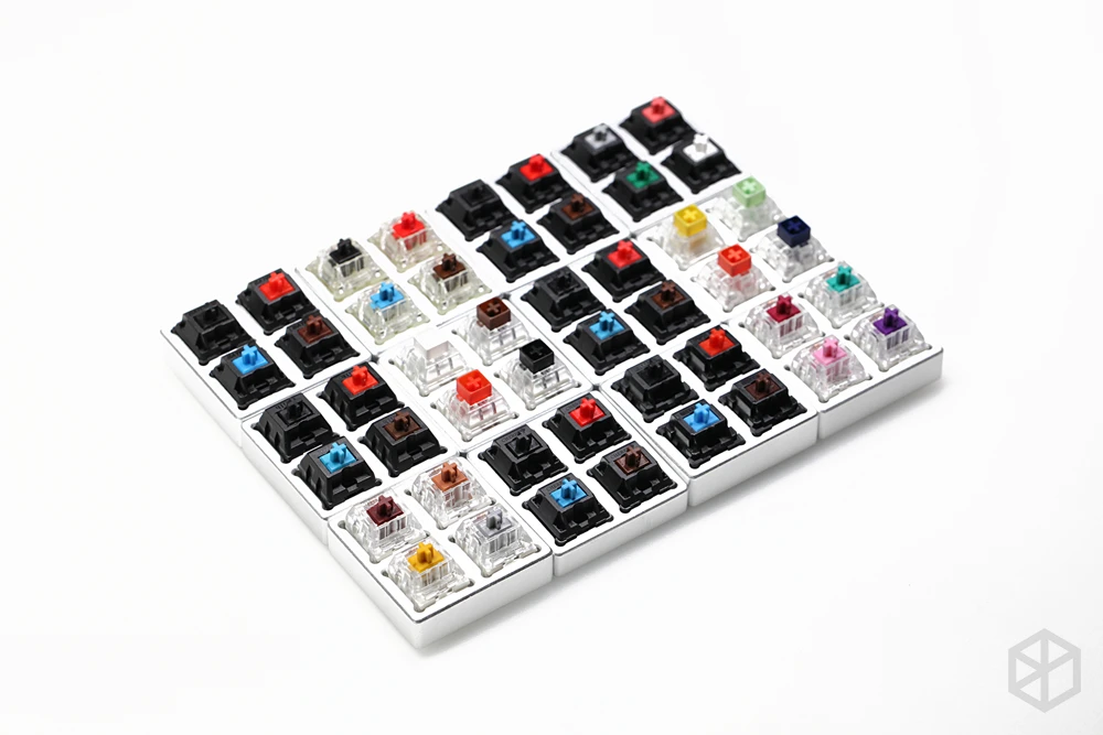 switch tester with aluminum base cherry kailh outemu ttc ysa greetech otm red blue brown black green orange rgb pro speed heavy