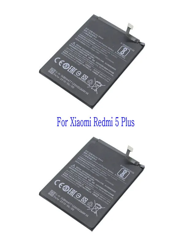 2x 4000mAh Original BN44 BN-44 BN 44 For Xiaomi Redmi 5 Plus High Efficiency Replacement Battery Batteries