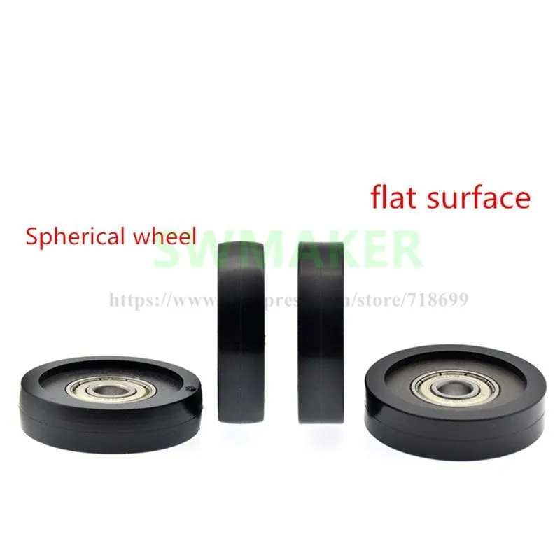 1pcs 8*44*11mm 608 rubber-coated TPU PU bearing pulley mechanical roller hard rubber guide wheel, silent wear resistance