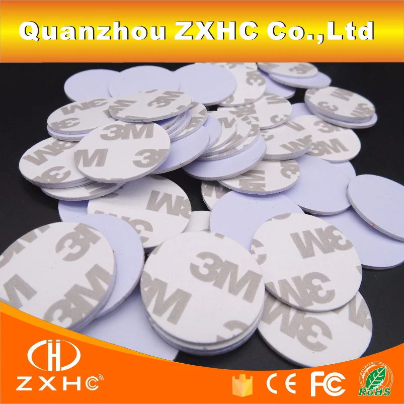 (10PCS/LOT) T5577 25mm Round Shape Sticker Adhesive Card Programmable RFID 125khz Rewritable Smart Tags In Access Control
