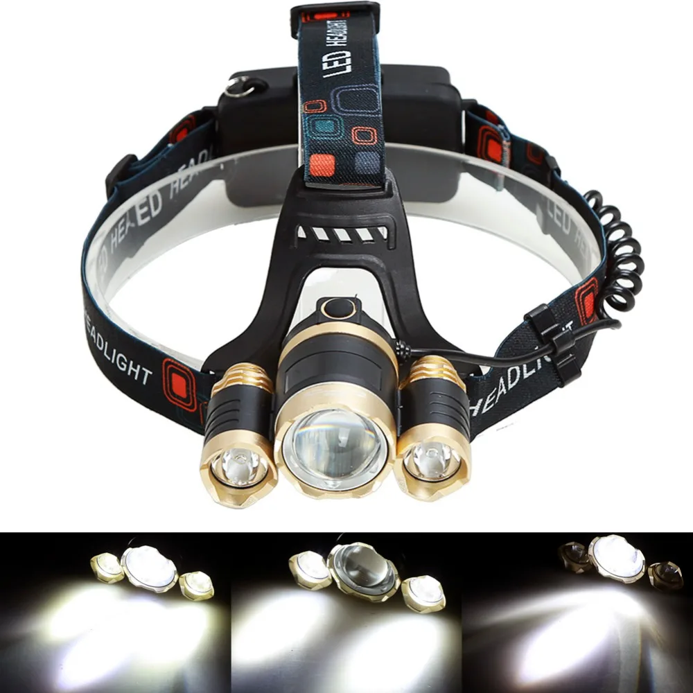 Anjoet LED Headlamp Zoomable 13000Lm T6 Head Flashlight Torch Sensor Rechargeable Head Light Forehead Lamp Fishing Headlight