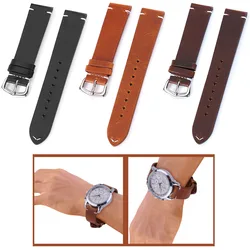 Watch Band 24mm 22mm 21mm 20mm 19mm 18mm Thread Genuine Leather Watchband Replacement Watch Strap Belt Wristband Accessories