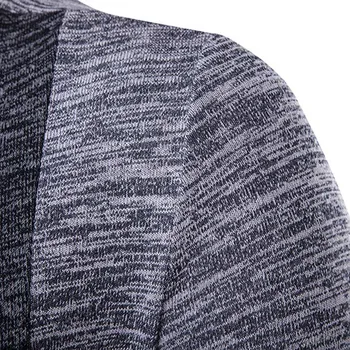 Men's Patchwork Knit Cardigan 4 Spring Autumn Sweater Men Long Sleeve Patchwork Thin Knitted Cardigan Men High Quality Casual Men Sweaters Slim Knitwear Coat 4