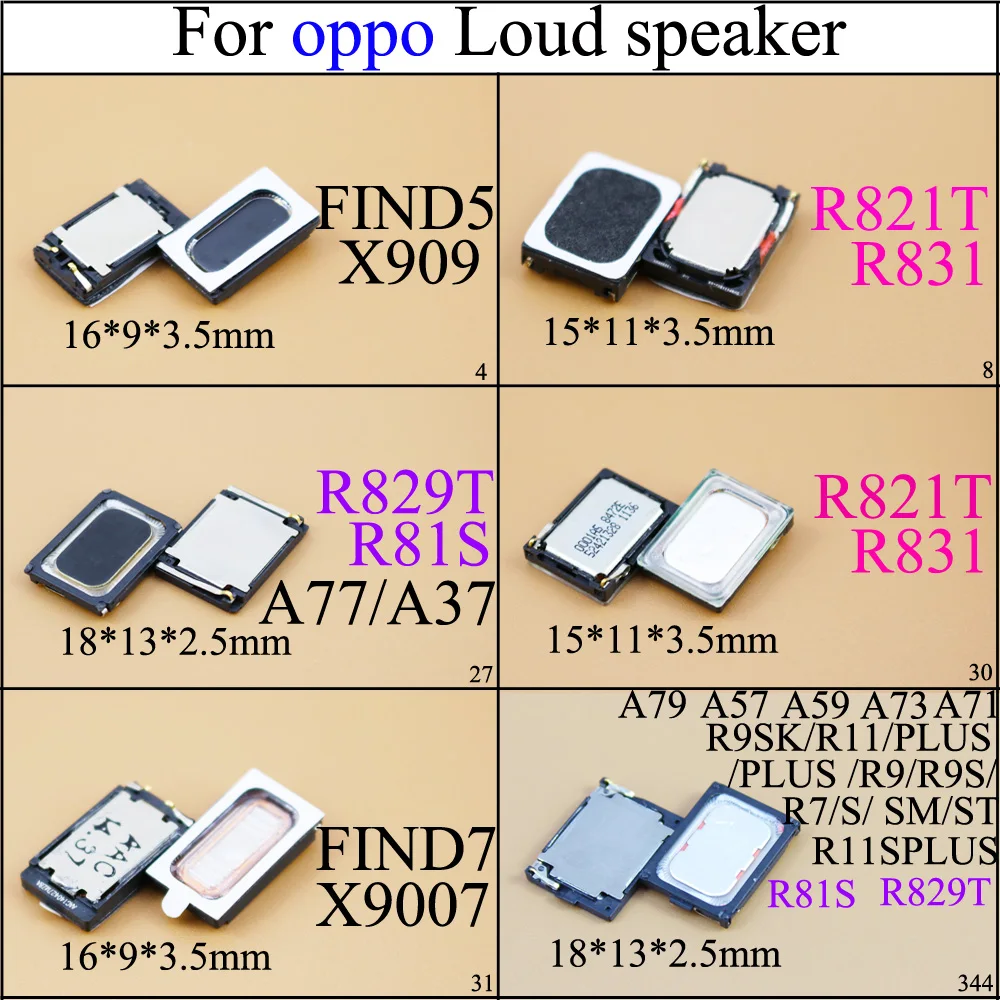 

YuXi For oppo R821T R831 R829T R81S FIND5 X909 FIND7 X9007 A77/ A37 A79 A57 R11 Loud Speaker Inner Buzzer Ringer Replacemen