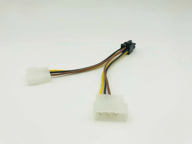 Cable de alimentación PCI-E de 6 pines hembra a Molex 4pin x2, divisor SATA, extensión PCI Express de 15CM para minería BTC, 5 uds.