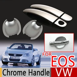 For VW EOS Chrome Door Handle Covers Trim Set of 2Pcs Volkswagen EOS 2006-2015 All Model Car Accessories Car Styling 2008 2010