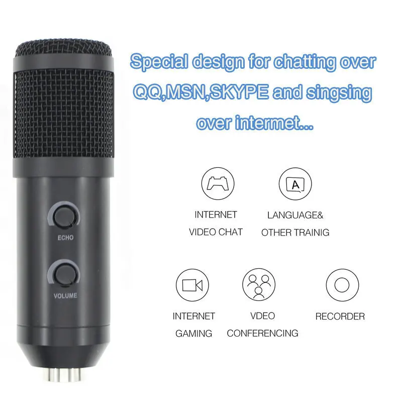 bm 800 Upgraded bm 900 Mikrofon Professional Karaoke Studio Condenser Microphone for Computer/Laptop/PC Recording