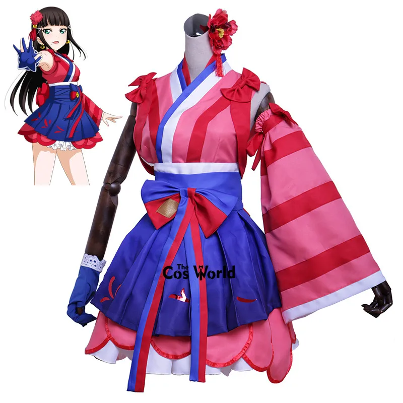 Love Live Sunshine Aqours ed Dreamer Kurosawa Dia Dress Kimono Yukata Outfit Anime Customize Cosplay Costumes