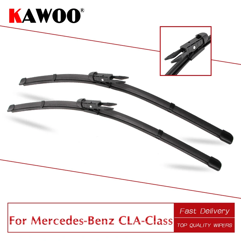 KAWOO Wiper For Mercedes-Benz CLA Class C117 X117 C118 Car Soft Windshield Wiper Blade 2013 2014 2015 2016 2017 2018 2019-2023